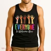 Everyone Is Welcome Here Idaho Teacher Tank Top thumb 3