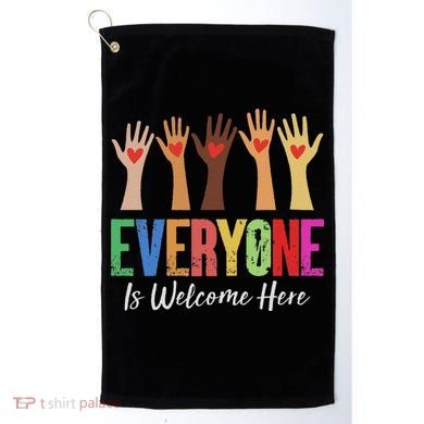 Everyone Is Welcome Here Idaho Teacher Golf Towel