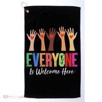 Everyone Is Welcome Here Idaho Teacher Golf Towel thumb 0