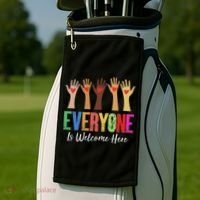 Everyone Is Welcome Here Idaho Teacher Golf Towel thumb 2