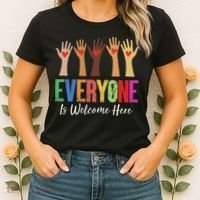 Everyone Is Welcome Here Idaho Teacher Women's T-Shirt thumb 2