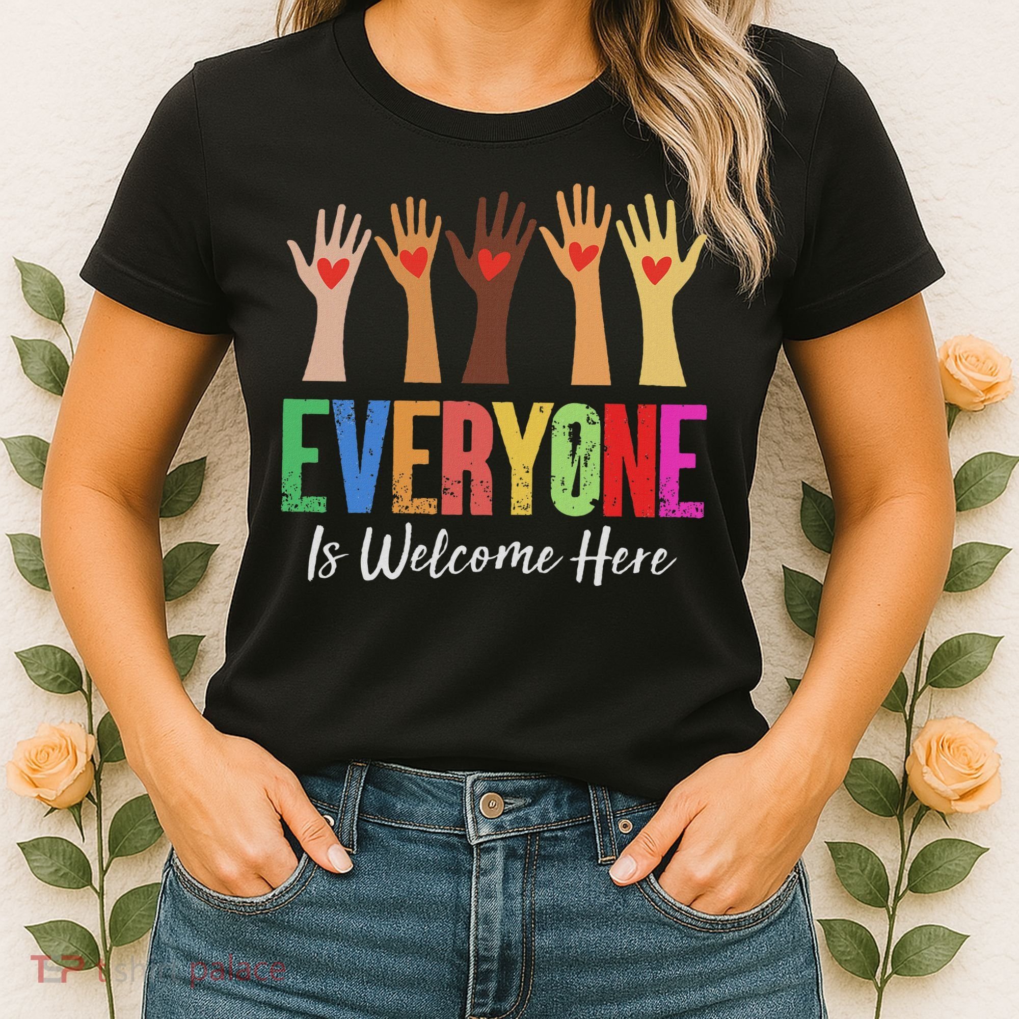 Everyone Is Welcome Here Idaho Teacher Women's T-Shirt