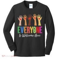 Everyone Is Welcome Here Idaho Teacher Kids Long Sleeve Shirt thumb 0
