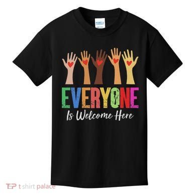 Everyone Is Welcome Here Idaho Teacher Kids T-Shirt