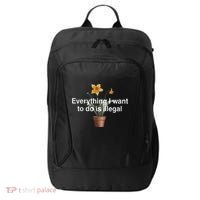 Everything I Want To Do Is Illegal Flower City Backpack thumb 0