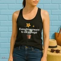 Everything I Want To Do Is Illegal Flower Women's Tank Top thumb 2