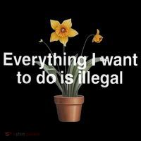 Everything I Want To Do Is Illegal Flower Baby Bodysuit thumb 2