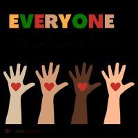 Everyone Is Welcome Here Equality Kindness Inspirational  Coaster thumb 2