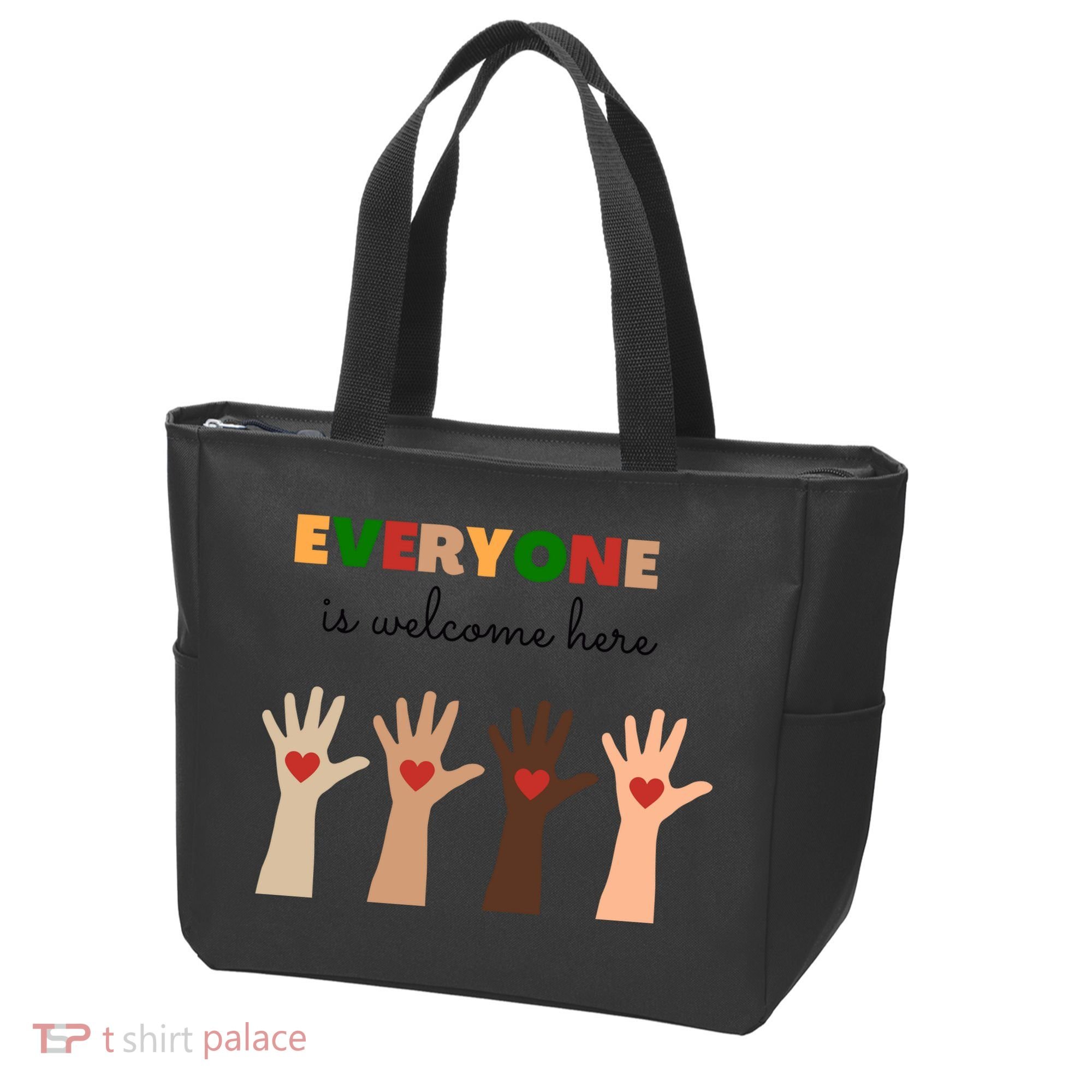 Everyone Is Welcome Here Equality Kindness Inspirational  Tote Bag
