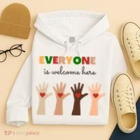 Everyone Is Welcome Here Equality Kindness Inspirational  Hoodie thumb 4