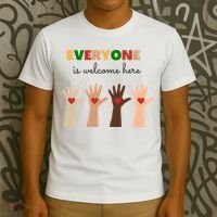Everyone Is Welcome Here Equality Kindness Inspirational  T-Shirt thumb 3