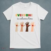 Everyone Is Welcome Here Equality Kindness Inspirational  T-Shirt thumb 5