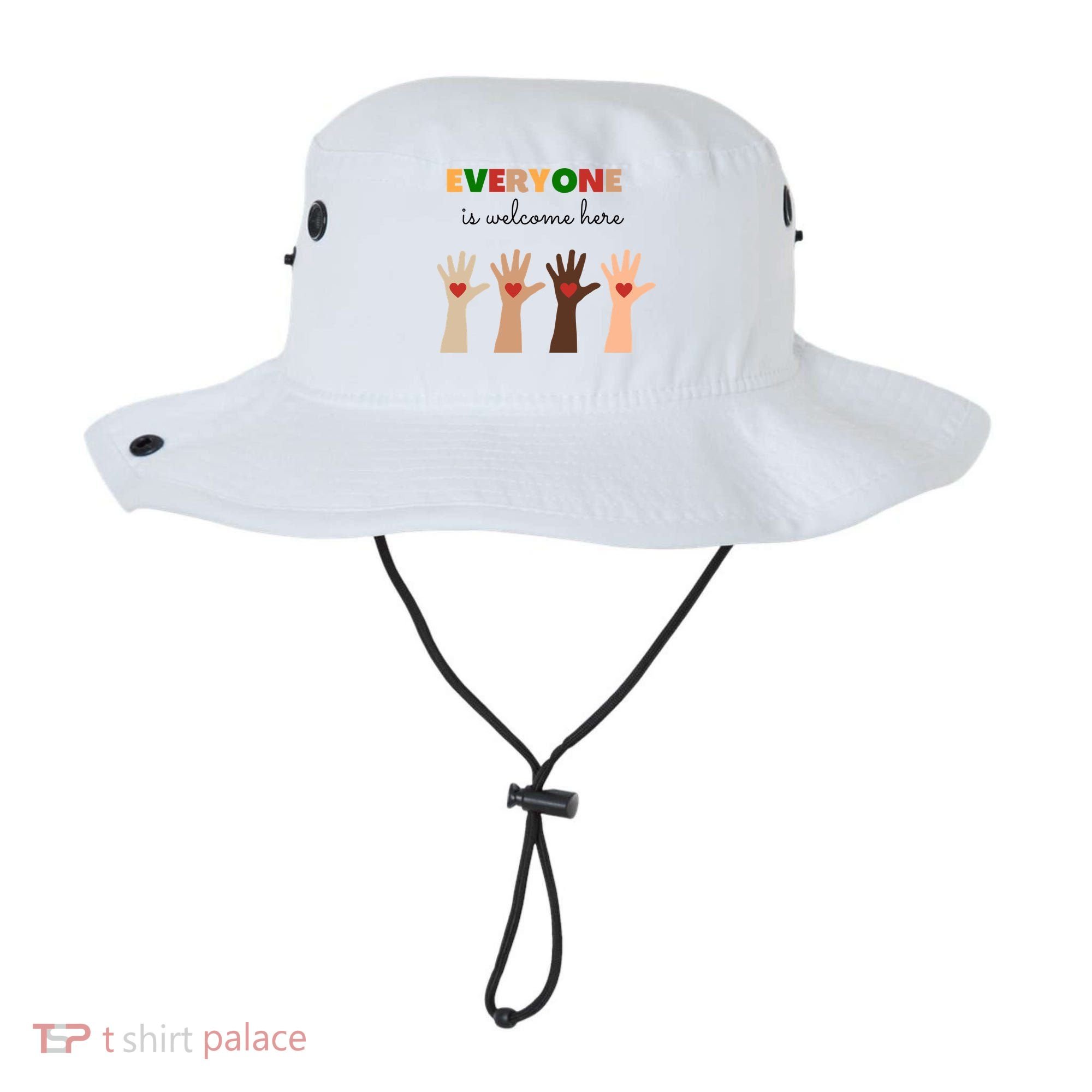 Everyone Is Welcome Here Equality Kindness Inspirational  Bucket Hat
