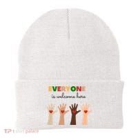 Everyone Is Welcome Here Equality Kindness Inspirational  Beanie thumb 0
