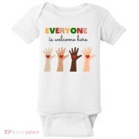 Everyone Is Welcome Here Equality Kindness Inspirational  Baby Bodysuit thumb 0
