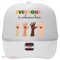 Everyone Is Welcome Here Equality Kindness Inspirational  Hat thumb 0