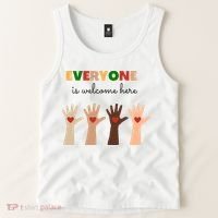 Everyone Is Welcome Here Equality Kindness Inspirational  Tank Top thumb 2
