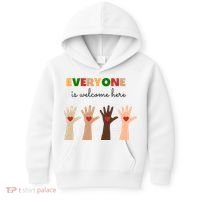 Everyone Is Welcome Here Equality Kindness Inspirational  Kids Hoodie thumb 0