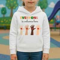 Everyone Is Welcome Here Equality Kindness Inspirational  Kids Hoodie thumb 3