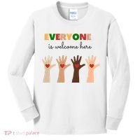 Everyone Is Welcome Here Equality Kindness Inspirational  Kids Long Sleeve Shirt thumb 0