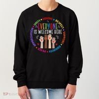 Everyone Is Welcome Here Idaho Teacher Women's Sweatshirt thumb 0