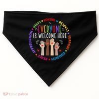 Everyone Is Welcome Here Idaho Teacher USA-Made Doggie Bandana thumb 0