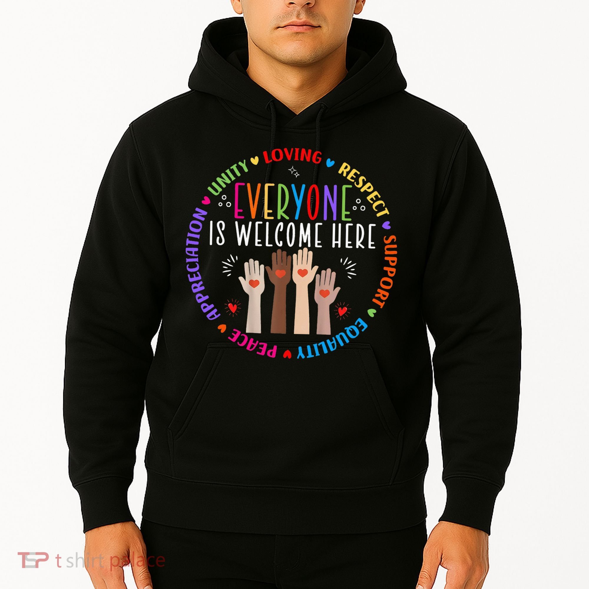 Everyone Is Welcome Here Idaho Teacher Hoodie