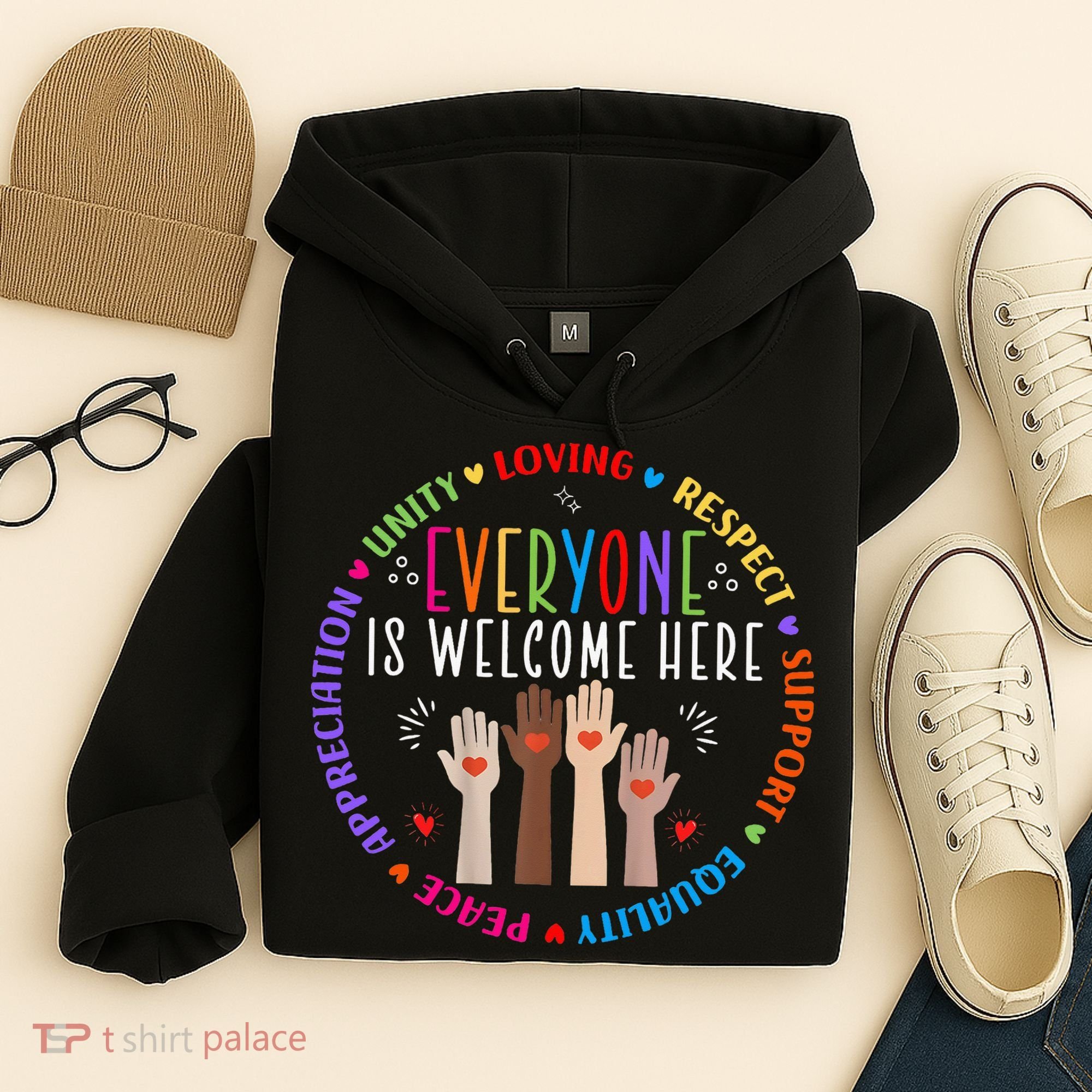 Everyone Is Welcome Here Idaho Teacher Hoodie