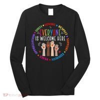 Everyone Is Welcome Here Idaho Teacher Long Sleeve Shirt thumb 0