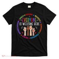 Everyone Is Welcome Here Idaho Teacher T-Shirt thumb 0