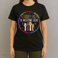 Everyone Is Welcome Here Idaho Teacher T-Shirt thumb 4