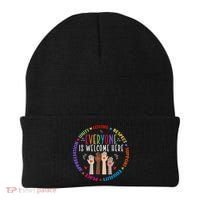 Everyone Is Welcome Here Idaho Teacher Beanie thumb 0