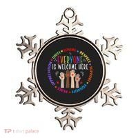 Everyone Is Welcome Here Idaho Teacher Ornament thumb 0