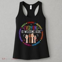 Everyone Is Welcome Here Idaho Teacher Women's Tank Top thumb 3