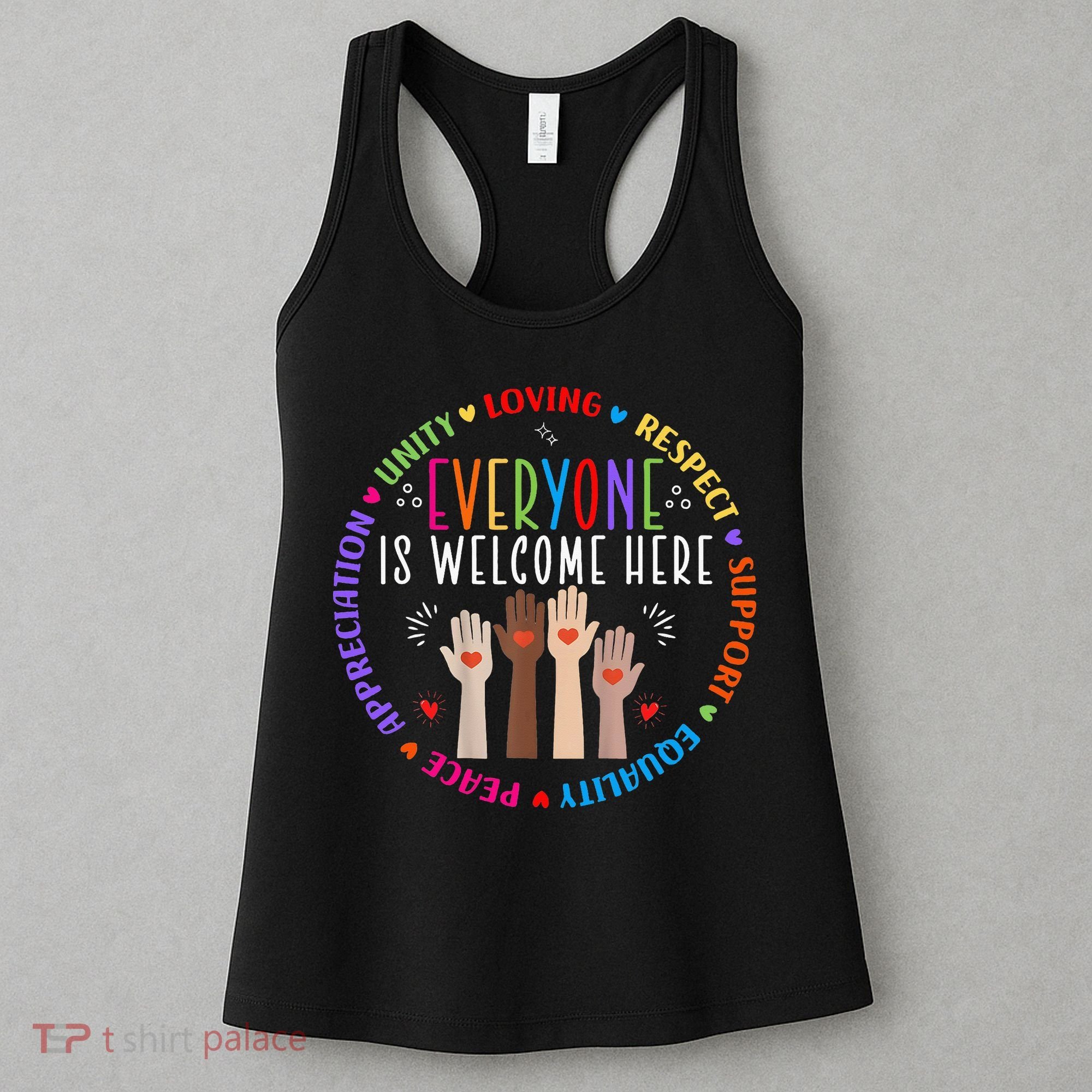 Everyone Is Welcome Here Idaho Teacher Women's Tank Top