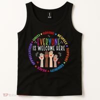 Everyone Is Welcome Here Idaho Teacher Tank Top thumb 2