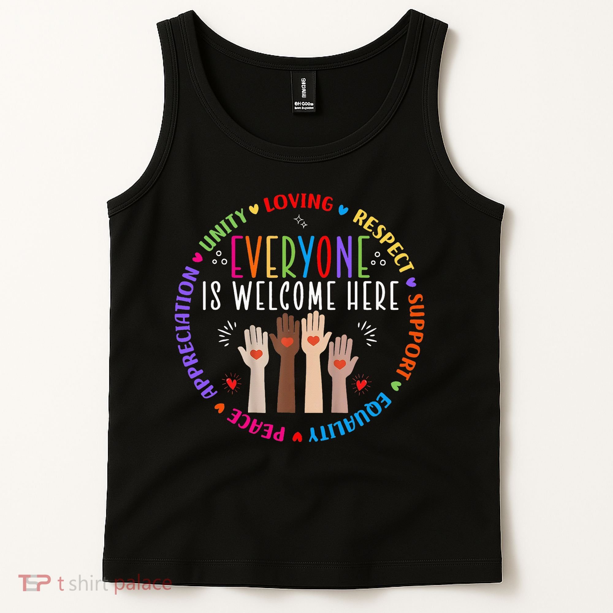 Everyone Is Welcome Here Idaho Teacher Tank Top