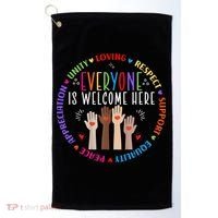Everyone Is Welcome Here Idaho Teacher Golf Towel thumb 0