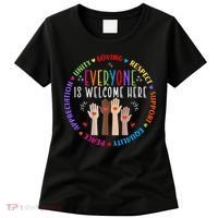 Everyone Is Welcome Here Idaho Teacher Women's T-Shirt thumb 0