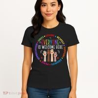 Everyone Is Welcome Here Idaho Teacher Women's T-Shirt thumb 4