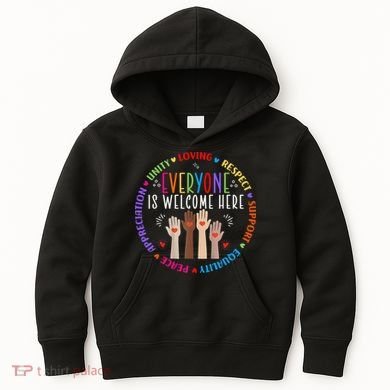 Everyone Is Welcome Here Idaho Teacher Kids Hoodie