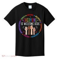 Everyone Is Welcome Here Idaho Teacher Kids T-Shirt thumb 0
