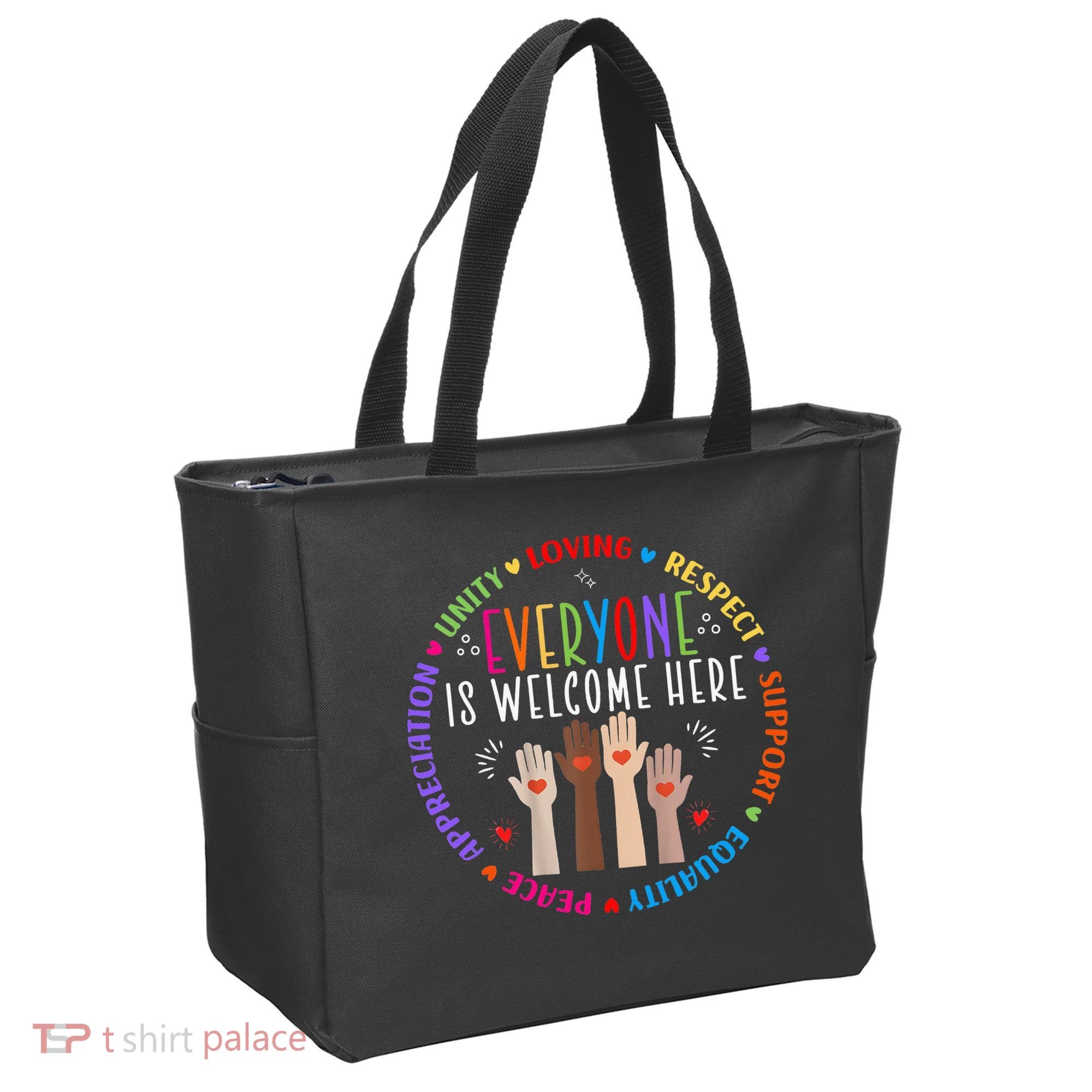 Everyone Is Welcome Here Idaho Teacher Tote Bag