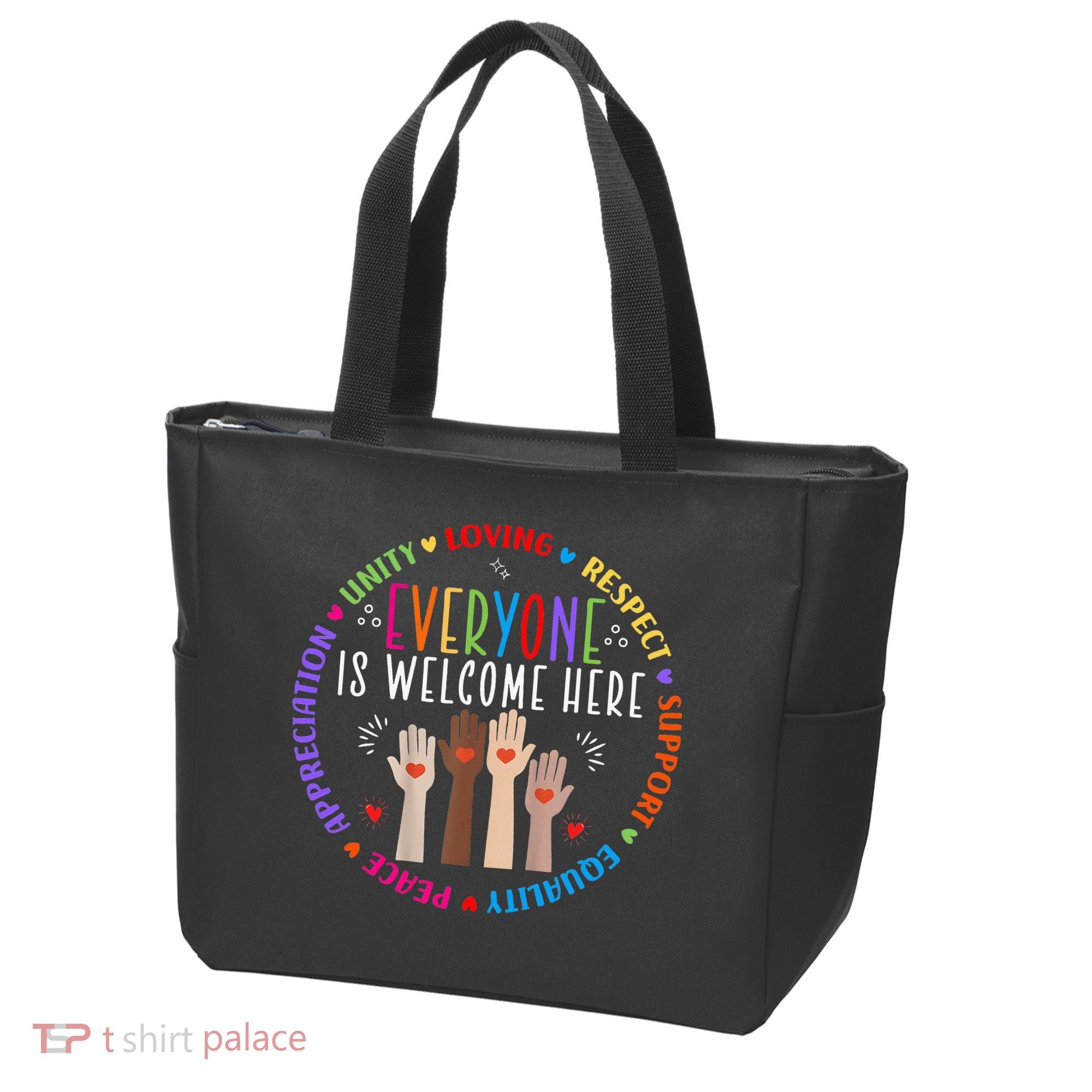 Everyone Is Welcome Here Idaho Teacher Tote Bag