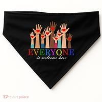 Everyone Is Welcome Here Idaho Teacher Support Lgbt Heart USA-Made Doggie Bandana thumb 0