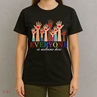 Everyone Is Welcome Here Idaho Teacher Support Lgbt Heart T-Shirt thumb 4