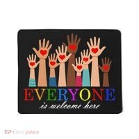 Everyone Is Welcome Here Idaho Teacher Support Lgbt Heart Mousepad thumb 0
