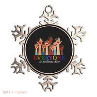Everyone Is Welcome Here Idaho Teacher Support Lgbt Heart Ornament thumb 0