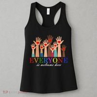 Everyone Is Welcome Here Idaho Teacher Support Lgbt Heart Women's Tank Top thumb 3