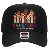 Everyone Is Welcome Here Idaho Teacher Support Lgbt Heart Hat thumb 0